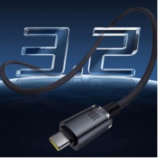 Дата кабель USB-C to USB-C 1.5m 100 W USB3.2 20Gb black Baseus (P10318204111-00) - Фото