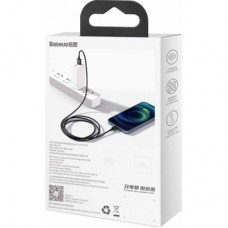 Дата кабель USB 2.0 AM to Lightning 2.0m 2.4A black Baseus (CALYS-C01) - Фото