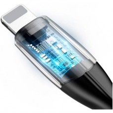 Дата кабель USB 2.0 AM to Lightning 2.0m 1.5A black Baseus (CALSP-C01) - Фото