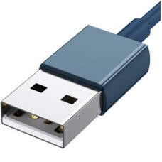 Дата кабель USB 2.0 AM to Lightning + Micro 5P + Type-C 1.5m 3.5A blue Baseus (CAMLTYS-03) - Фото