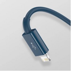 Дата кабель USB 2.0 AM to Lightning + Micro 5P + Type-C 1.5m 3.5A blue Baseus (CAMLTYS-03) - Фото