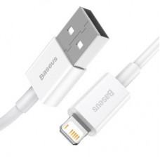 Дата кабель USB 2.0 AM to Lightning 1.0m 2.4A white Baseus (CALYS-A02) - Фото