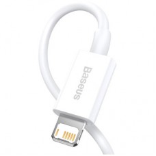 Дата кабель USB 2.0 AM to Lightning 1.0m 2.4A white Baseus (CALYS-A02) - Фото