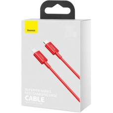 Дата кабель USB-C to Lightning 1.0m 20W red Baseus (CATLYS-A09) - Фото