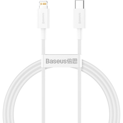 Дата кабель USB-C to Lightning 2.0m 20W white Baseus (CATLYS-C02)