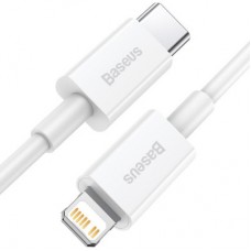 Дата кабель USB-C to Lightning 2.0m 20W white Baseus (CATLYS-C02) Дата кабель USB-C to Lightning 2.0m 20W white Baseus (CATLYS-C02) - Фото