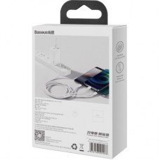Дата кабель USB 2.0 AM to Lightning + Micro 5P + USB-C 1.5m 3.5A white Baseus (CAMLTYS-02) - Фото