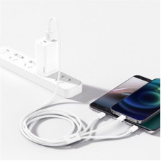 Дата кабель USB 2.0 AM to Lightning + Micro 5P + USB-C 1.5m 3.5A white Baseus (CAMLTYS-02) - Фото