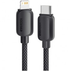 Дата кабель USB-C to Lightning 2.0m 20W black Essager (EXCTL-WLA01-P) - Фото