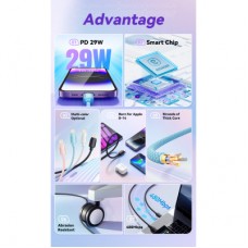 Дата кабель USB-C to Lightning 1.0m 20W white Essager (EXCTL-WL02-P) - Фото