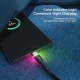 Дата кабель USB 2.0 AM to USB-C 0.5m 3A LED black Essager (EXCT-XCDB01)