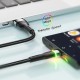 Дата кабель USB 2.0 AM to USB-C 1.0m 3A LED black Essager (EXCT-XCD01)