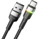 Дата кабель USB 2.0 AM to USB-C 2.0m 3A LED black Essager (EXCT-XCDA01)