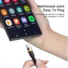 Дата кабель USB 2.0 AM to USB-C 2.0m 3A LED black Essager (EXCT-XCDA01) - Фото