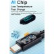 Дата кабель USB 2.0 AM to USB-C 1.0m 7A LED black Essager (EXCT-XY01-P)
