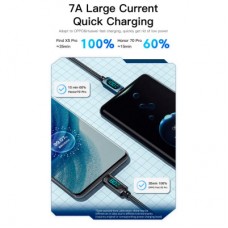 Дата кабель USB 2.0 AM to USB-C 1.0m 7A LED black Essager (EXCT-XY01-P) - Фото