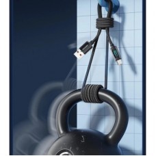Дата кабель USB 2.0 AM to USB-C 2.0m 7A LED black Essager (EXCT-XYA01-P) - Фото