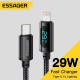 Дата кабель USB-C to Lightning 1.0m 29W LED black Essager (EXCTL-XY01-P)