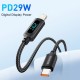 Дата кабель USB-C to Lightning 1.0m 29W LED black Essager (EXCTL-XY01-P)