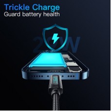 Дата кабель USB-C to Lightning 1.0m 29W LED black Essager (EXCTL-XY01-P) - Фото