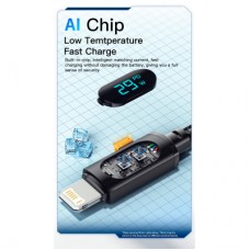 Дата кабель USB-C to Lightning 1.0m 29W LED black Essager (EXCTL-XY01-P) - Фото