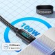 Дата кабель USB-C to USB-C 1.0m 100W LED black Essager (EXCT1-XY01-P)