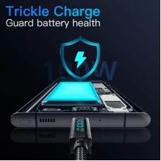 Дата кабель USB-C to USB-C 1.0m 100W LED black Essager (EXCT1-XY01-P) - Фото