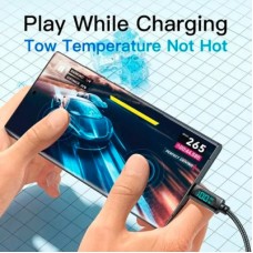 Дата кабель USB-C to USB-C 2.0m 100W LED black Essager (EXCT1-XYA01-P) - Фото
