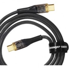 Дата кабель USB-C to USB-C 1.0m 100 W black Essager (EXCT1-XJ01-P) - Фото