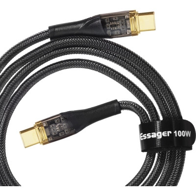 Дата кабель USB-C to USB-C 1.0m 100 W black Essager (EXCT1-XJ01-P)