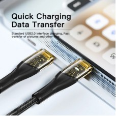 Дата кабель USB-C to USB-C 1.0m 100 W black Essager (EXCT1-XJ01-P) - Фото
