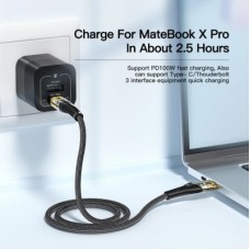 Дата кабель USB-C to USB-C 1.0m 100W blue Essager (EXCTT1-XJ03-P) - Фото