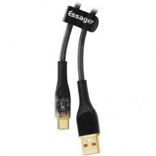 Дата кабель USB 2.0 AM to USB-C 2.0m 7A black Essager (EXCT-XJA01-P) - Фото