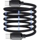 Дата кабель USB-C to USB-C 1.0m 100 W black Essager (EXCT1-TD01-P)