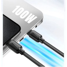 Дата кабель USB-C to USB-C 1.0m 100 W black Essager (EXCT1-TD01-P) - Фото