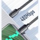 Дата кабель USB-C to USB-C 1.0m 100 W black Essager (EXCT1-TD01-P)