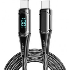 Дата кабель USB-C to USB-C 2.0m 100W Digital Display black Essager (ES-XCTT1-YDA01) - Фото