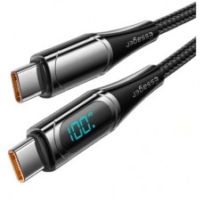 Дата кабель USB-C to USB-C 2.0m 100W Digital Display black Essager (ES-XCTT1-YDA01) - Фото