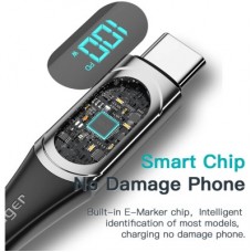Дата кабель USB-C to USB-C 2.0m 100W Digital Display black Essager (ES-XCTT1-YDA01) - Фото