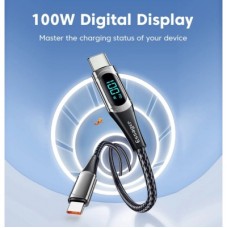 Дата кабель USB-C to USB-C 2.0m 100W Digital Display black Essager (ES-XCTT1-YDA01) - Фото