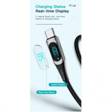 Дата кабель USB-C to USB-C 2.0m 100W Digital Display blue Essager (ES-XCTT1-YDA03) - Фото