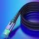 Дата кабель USB 2.0 AM to Micro 5P 1.0m 2.4A LED black Essager (EXCM-XG0G)