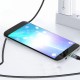 Дата кабель USB 2.0 AM to Micro 5P 1.0m 2.4A LED black Essager (EXCM-XG0G)