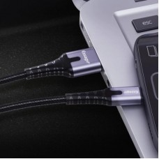Дата кабель USB 2.0 AM to USB-C 2.0m 3A LED black Essager (EXCT-XGA0G) - Фото
