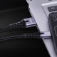 Дата кабель USB 2.0 AM to USB-C 2.0m 3A LED black Essager (EXCT-XGA0G)