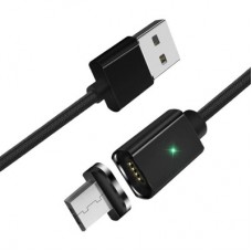 Дата кабель USB 2.0 AM to Micro 5P 1.0m Magnetic black Essager (EXCCXM-ML01) - Фото