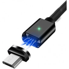 Дата кабель USB 2.0 AM to Micro 5P 1.0m Magnetic black Essager (EXCCXM-ML01) - Фото
