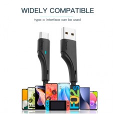 Дата кабель USB 2.0 AM to USB-C 0.25m black Essager (EXCT-LSB01) - Фото