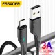 Дата кабель USB 2.0 AM to USB-C 3.0m black Essager (EXCT-LSC01)