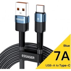 Дата кабель USB 2.0 AM to USB-C 1.0m 7A blue Essager (EXCT-XC03) - Фото
